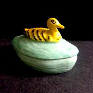 Vintage Duck Trinket Box, PV, Peasant Village